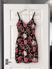 Floral mini dress: original phone photo