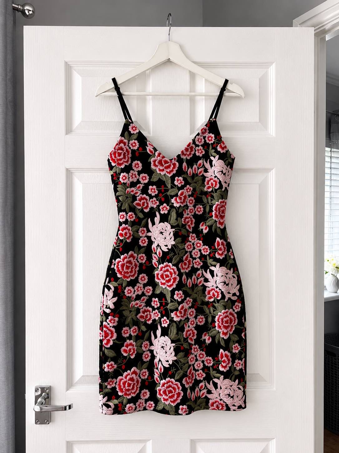 Floral mini dress: the original phone photo